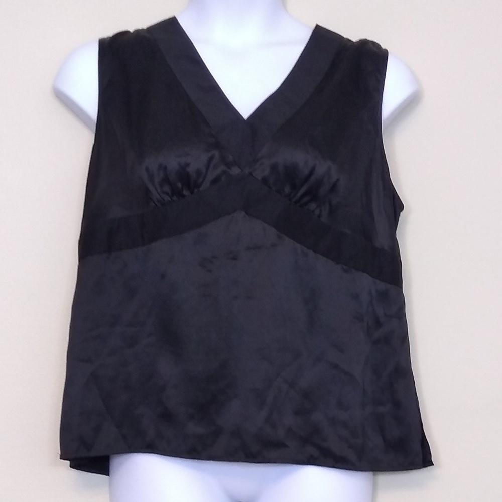 Old Navy black silk sleeveless top 1X